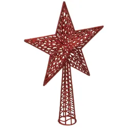 Feeric Christmas Atmosphera - Roter Stern für Christbaumspitze 38cm Kunststoff