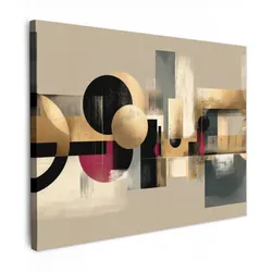 LEINWANDBILD Abstrakt - Formen - Beige - Texturen Wandbild 40x30 cm
