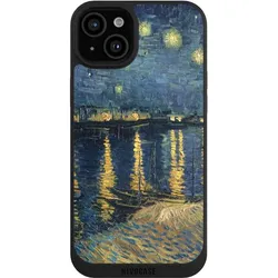 Nivocase Handyhülle für Apple iPhone 15 Plus Hülle NIVOpure Case Schwarz Kunst Malerei (Apple iPhone 15 Plus), Smartphone Hülle, Schwarz