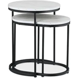 Relaxdays, Couchtisch + Beistelltisch, 2-tlg. Satztisch-Set (40 x 51 cm)