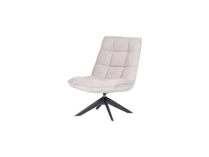 Fauteuil pivotant chenille texturée naturel Jouke