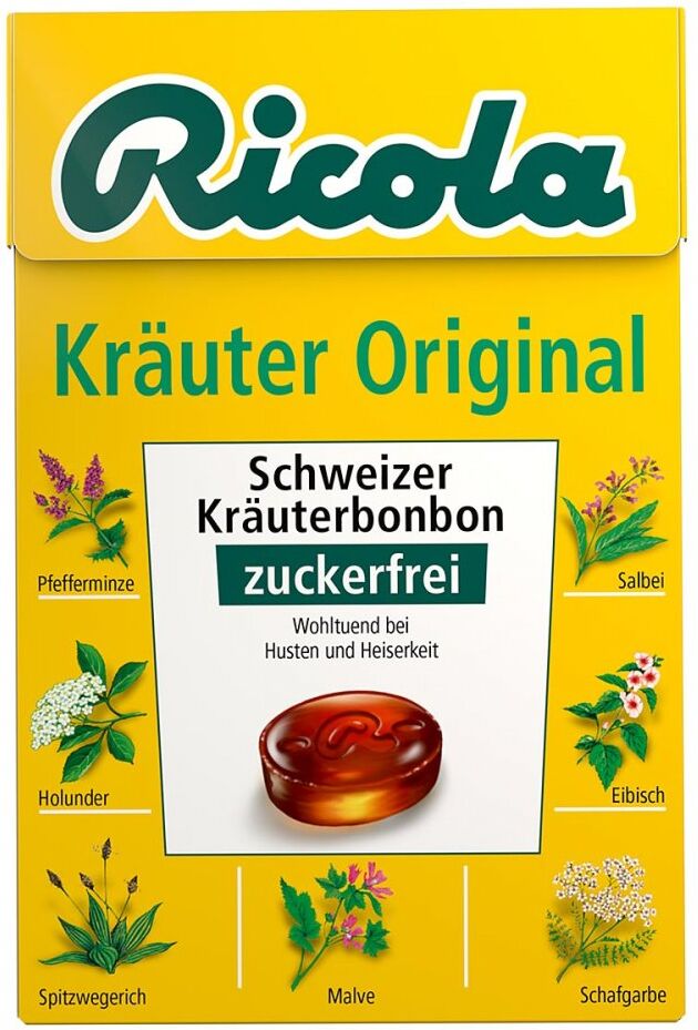 Ricola ohne Zucker Box Kräuter Bonbons