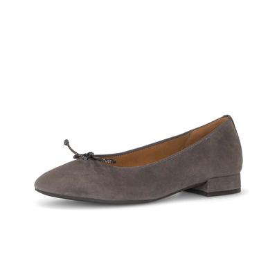 Ballerina GABOR "Eleganter Ballerina", Damen, Gr. 40, grau, Schuhe Ballerina