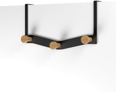 ​YBM Home Black Wooden Over the Door Hanger Hooks
