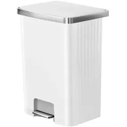 Treteimer EKO Hana 2 Abfalleimer 70 L weiß Design Mülleimer aus Kunststoff ohne Inneneimer