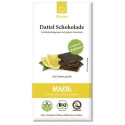 MAKRI Dattel Schokolade Zitrone 57% Kakao bio