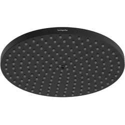 Hansgrohe Raindance S Kopfbrause PowderRain EcoSmart+ mattschwarz, 240 mm, verstellbarer Winkel, abnehmbare Strahlscheibe aus Metall