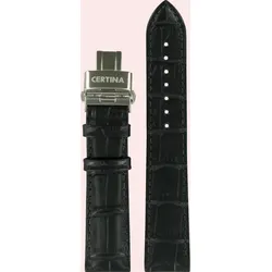 Certina - Leder Lederarmband 20mm/18mm C600017527 - alligator-prägung,rind,schwarz