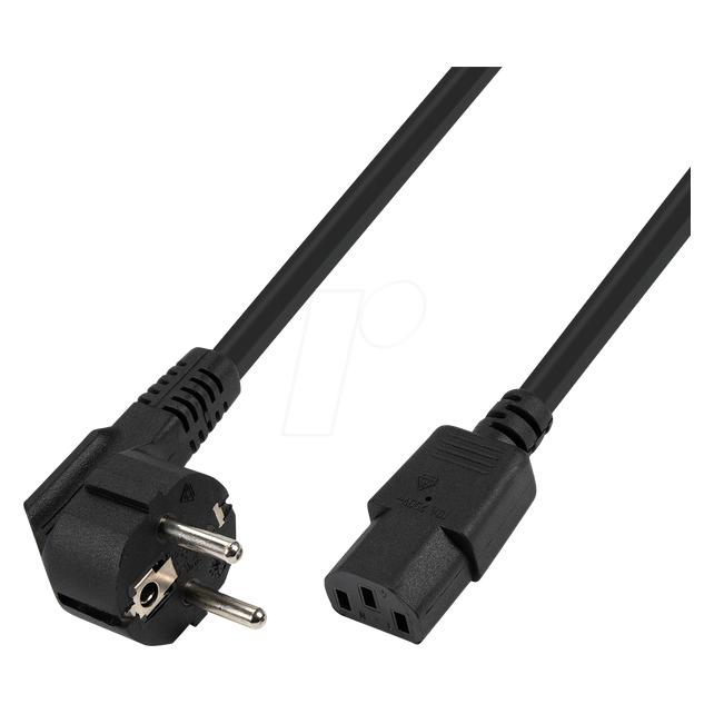 TTL NETZ CEE 7/7-zu-C13-Netzkabel, 1,8 m, schwarz (1.80 m) (7102-1,8M)