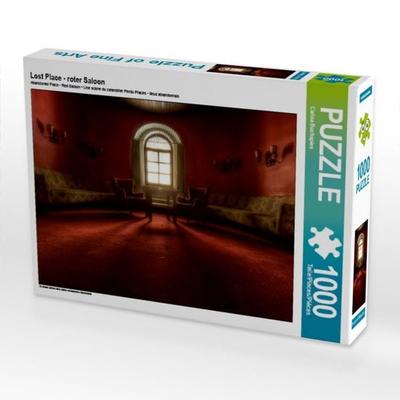 CALVENDO Puzzle Lost Place - roter Saloon | 1000 Teile Lege-Größe 64x48cm Foto-Puzzle für glückliche Stunden