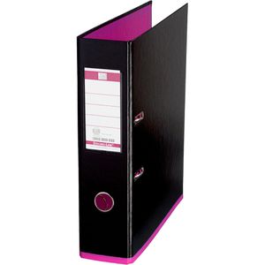 Oxford Ordner 100081035 myColour, Strong-Line, PP, A4, 8cm, Kunststoffordner, schwarz / pink