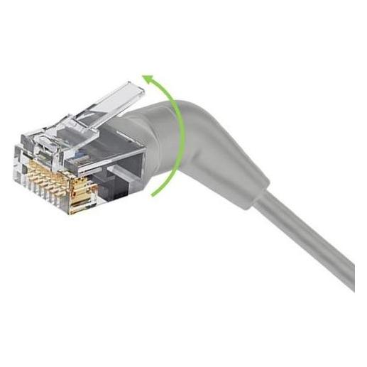 Générique Exertis Connect Patchkabel Cat.6A, winkelbar, U/FTP, grau, 3,0 m (U/FTP, 3 m) (641448)