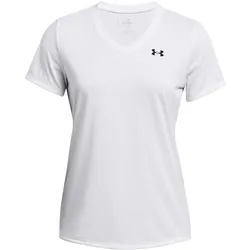 Under Armour, Damen, Sportshirt, Tech™ V-Neck Short Sleeve White Woman (L), Weiss