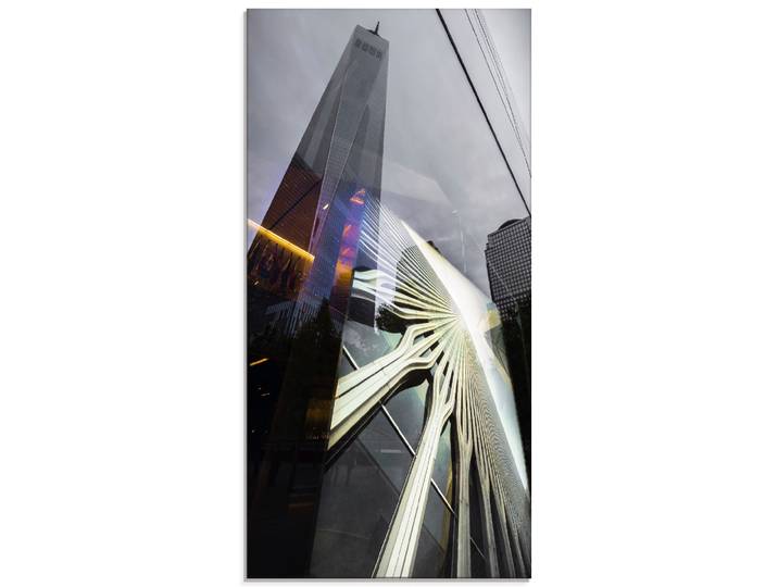 Glasbild ARTLAND One World Trade Center , blau (farbe bild(er): blau), B:30cm H:60cm, Bilder, Glasbild, in verschiedenen Grössen