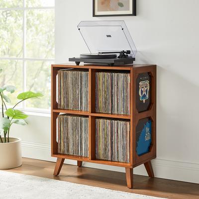 Crosley Furntiure Crosley Asheville 4 Cube Record Player Stand Wth Vinyl Storage