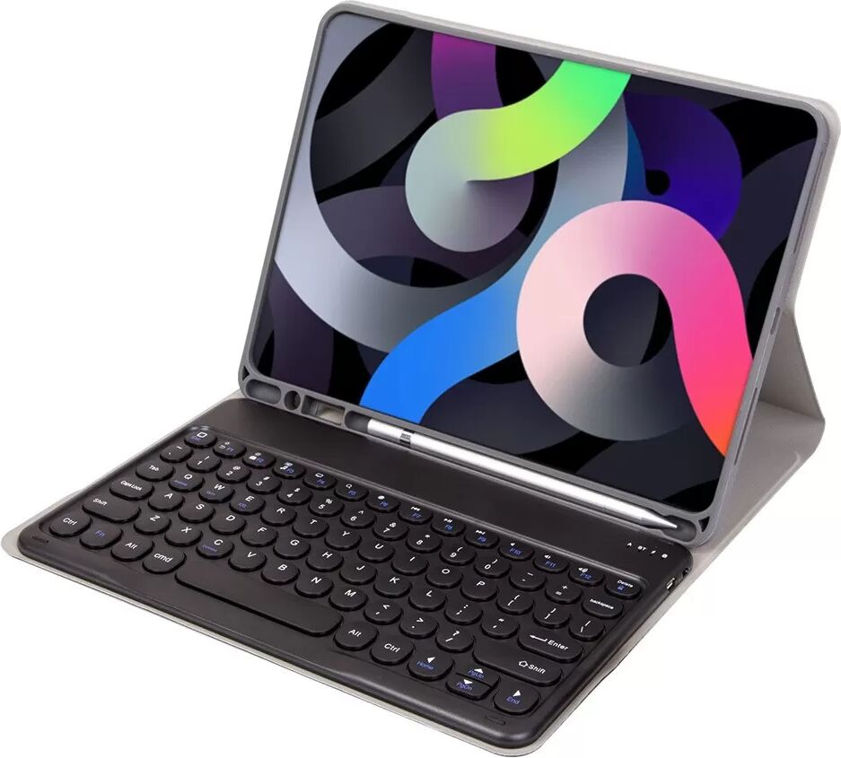 INF Étui Clavier Bluetooth Noir + Souris pour Samsung Galaxy Tab S7 Plus 12,4 pouces