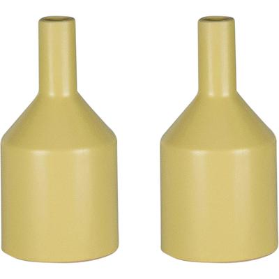 Dekovase CREATIV HOME "Vase", gelb (limone), H:20cm Ø:10cm, Vasen, im formschönen Design