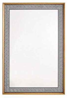"Greek Key Frame Mirror - Black, 50"" x 20"" - Ballard Designs"