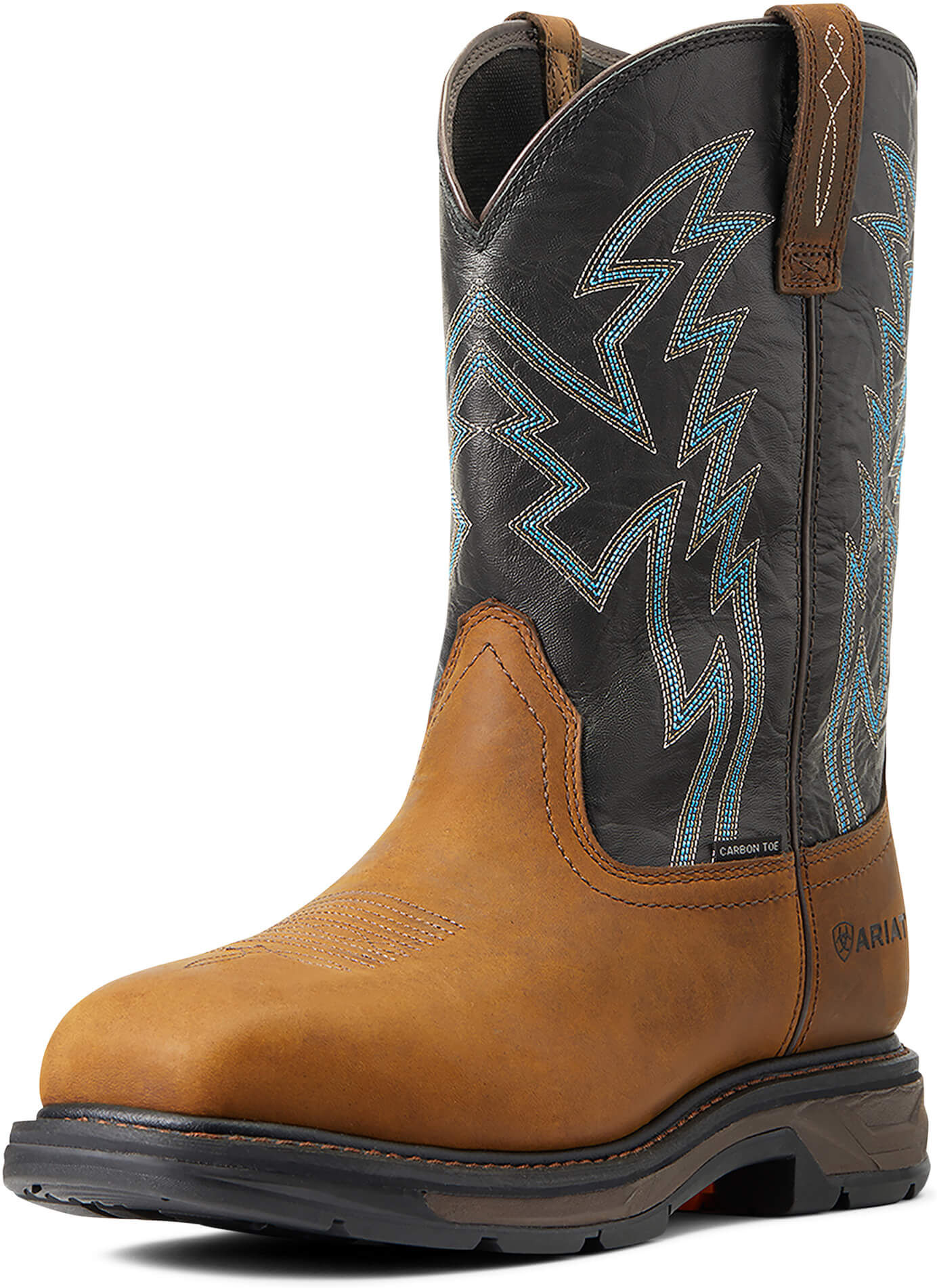Men's WorkHog XT BOA Carbon Toe Work Boots in Dark Earth, Size: 8 EE / Wide by Ariat