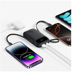 Baseus Powerbank EnerFill FC31 Qpow 3, 10000mAh, 45W, QC + PD, Black (10000 mAh, 45 W), Powerbank, Schwarz