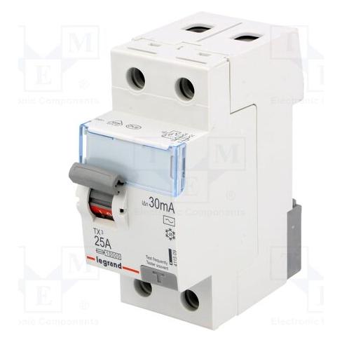 Legrand RCD-SCHALTER LE-411509 EINPHASIG, AC-TYP 30 mA 25 A (411509)