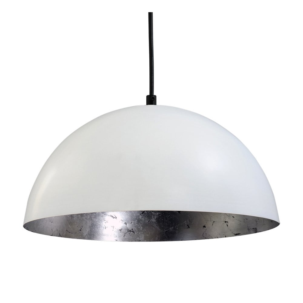 Masterlight Industria Silver 30 Hanglamp - Zilveren Metalen Industriële Dome Lamp
