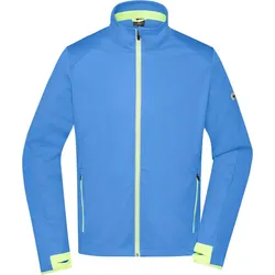 James & Nicholson Herren 3-Lagen Sport Softshell Jacke Softshell-Jacke JN1126 bright blue/bright yellow M