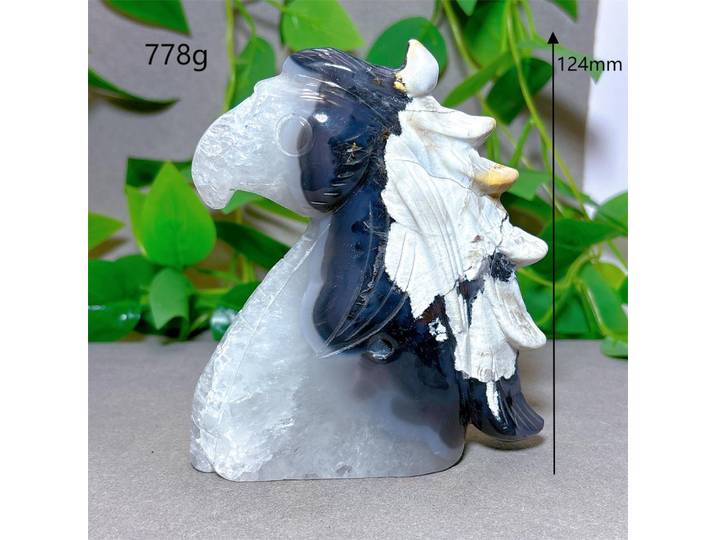 Volcan Agate Hippogriff Cristal Pierre Naturelle Quartz Minéraux Maison Décorsions Jardin Reiki Cadeaux Énergie Guérison Chance Amour