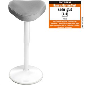 CLOUVOU Stehhilfe Nexus, Sattelsitz, Stoffbezug, anthrazit, Sitzhöhe 57-82 cm