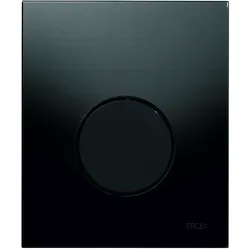 TECEloop Urinal Betätigungsplatte Glas inklusive Kartusche, 9242657, Farbe: Glas Schwarz, Taste Schwarz