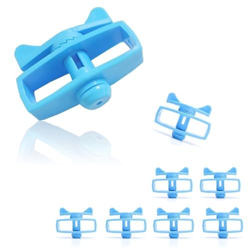 HJIAMA Draadspanner Set voor Waslijn, 8 stuks, Blauw, Kunststof