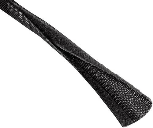 Hama 00220995 Flexibler Gewebe-Kabelschlauch, universal, 20 - 40 mm, 1,8 m, Schwarz Kabelschlauch 20 bis 40mm Schwarz 1St.