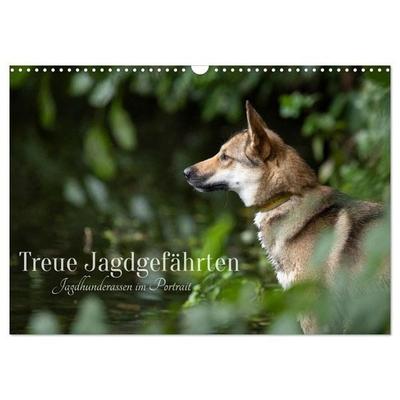 Treue Jagdgefährten - Jagdhunderassen im Portrait (Wandkalender 2027 DIN A3 quer), CALVENDO Monatskalender