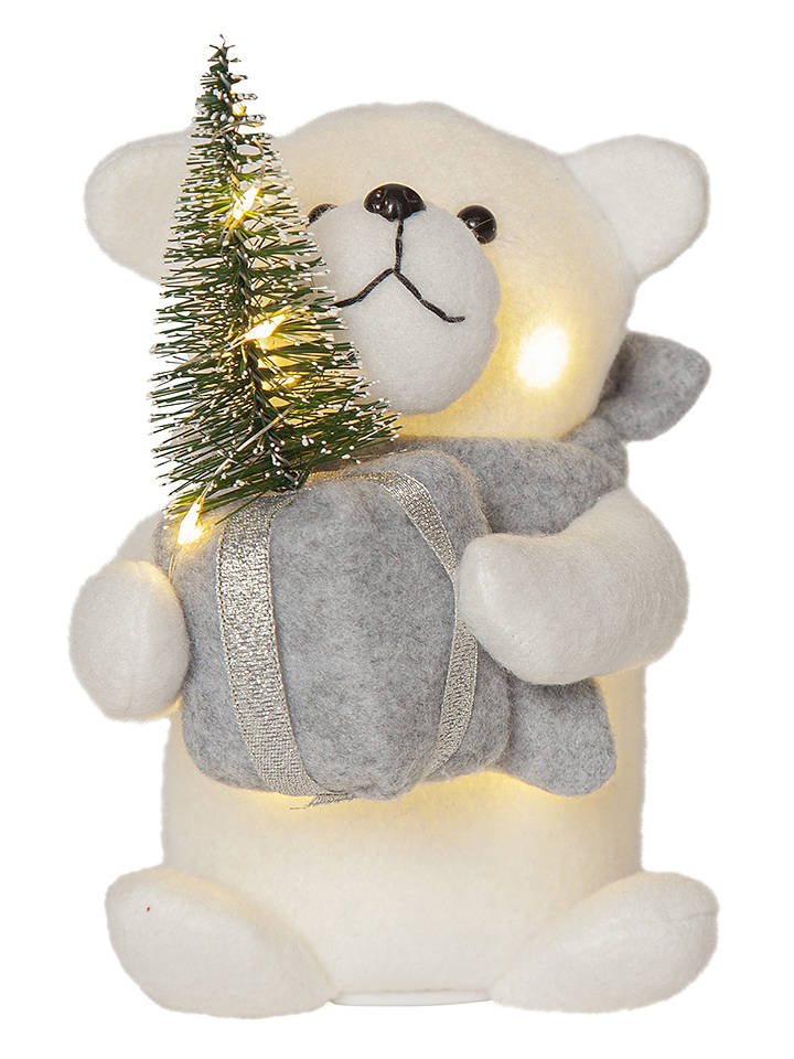 STAR Trading LED-Stoff-Figur "Joylight" in Weiß - (B)12 x (H)20 cm - onesize