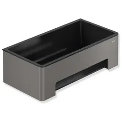 Hewi Duschkorb 900.03.00160ER 220x67x115mm, Halter pulverbeschichtet, dunkelgrau, Einsatz schwarz, tiefmatt