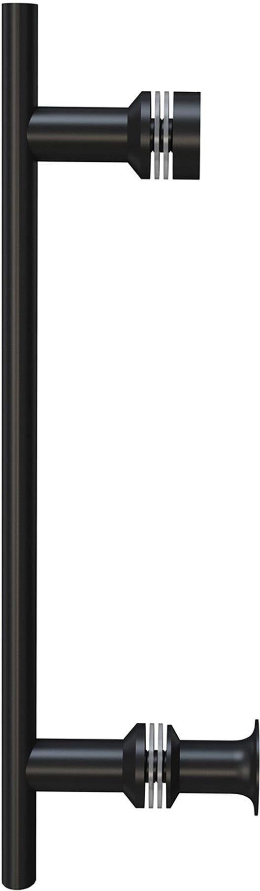 Tecnomat MANIGLIA PER BOX DOCCIA IN ZAMA NERO OPACO INTERASSE 14,5cm