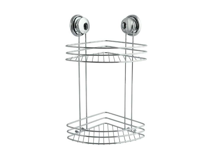 Duschablage MSV Silber , silber (silberfarben), B:21,5cm H:39,7cm, Metall, Regale, Duschablage