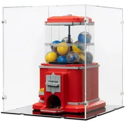 iDisplayit Acryl-Display für LEGO 21358 Spielzeugautomat mit Minifiguren (Mit schwarzem Boden)