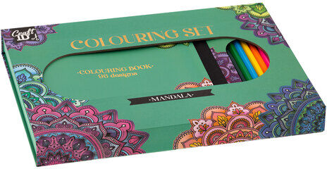 Mandala-Set inkl. Holzstifte, 96 Motive