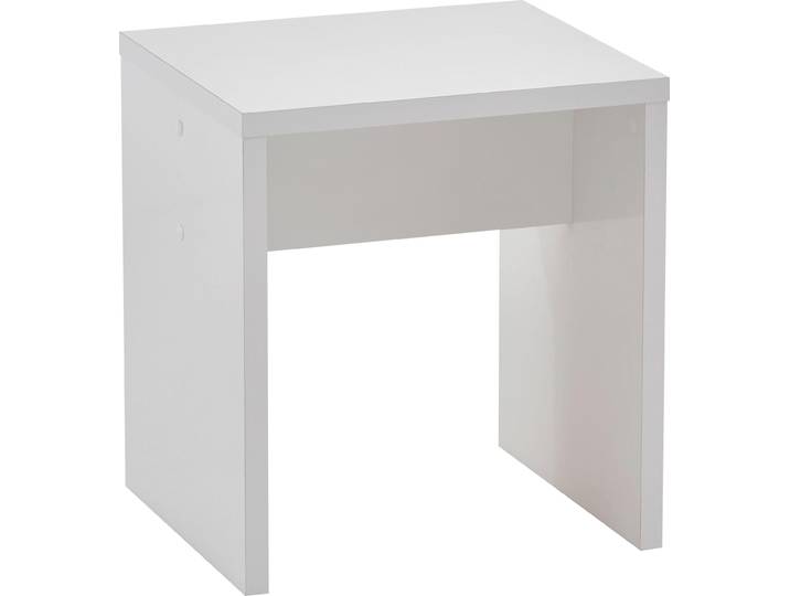 Arbeitshocker FMD Schminki , weiss (weiß edeglanz), B:40cm H:44cm T:35cm, Hocker, Arbeitshocker, Hocker als ideale Ergänzung zum Schminktisch Schminki