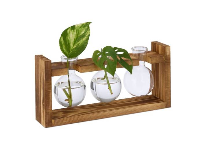 Relaxdays Reagenzglas Vase mit Ständer