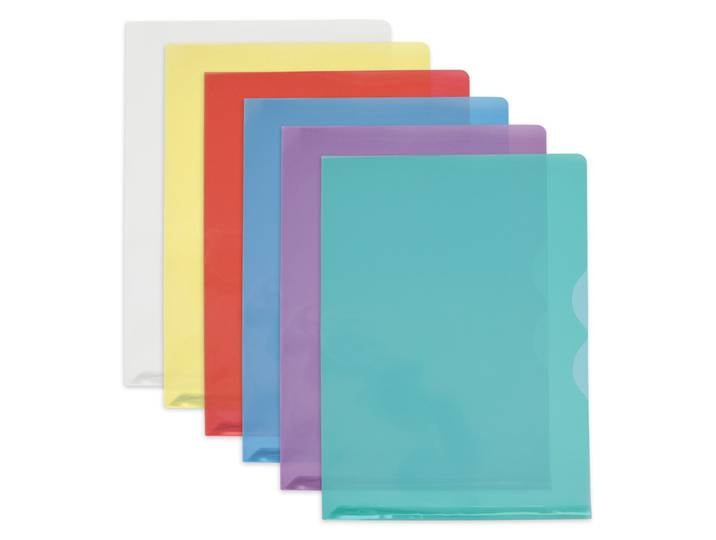 Oxford Pochettes-coin Fard'Or A4 PVC lisse couleurs assorties - Lot de 50