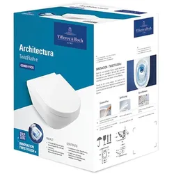 Villeroy & Boch VB Combi-Pack Architectura 4694CL 370x530mm Oval Weiß Alpin