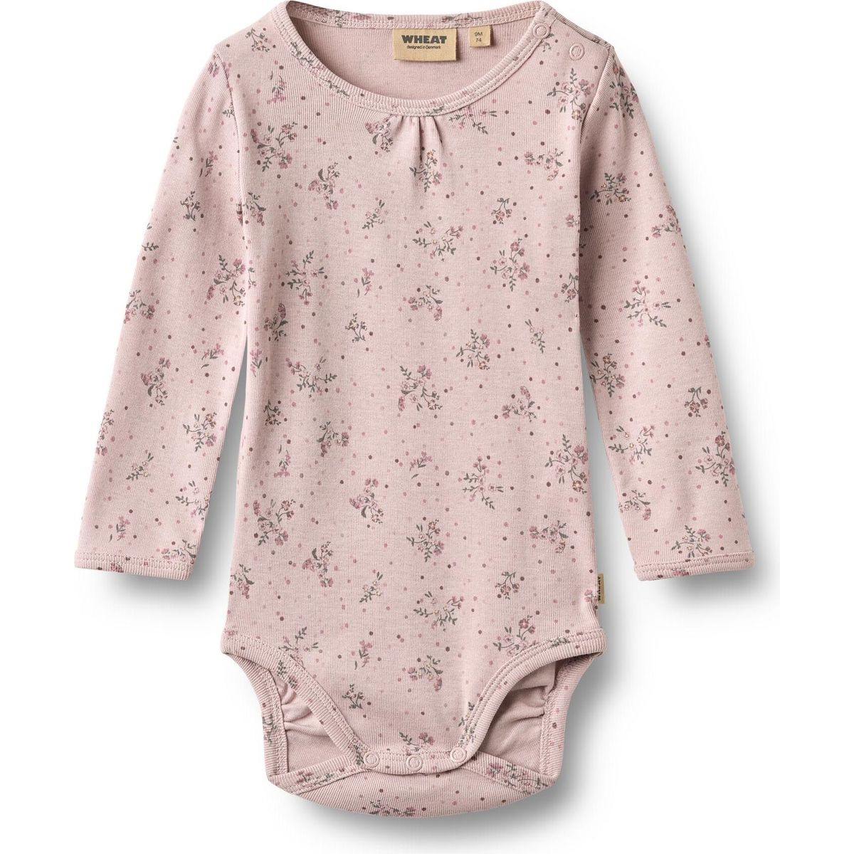 Wheat Body Long Sleeve Roselinde lilac flowers (1358) 56 9102-121-GOTS-1358-56/1m