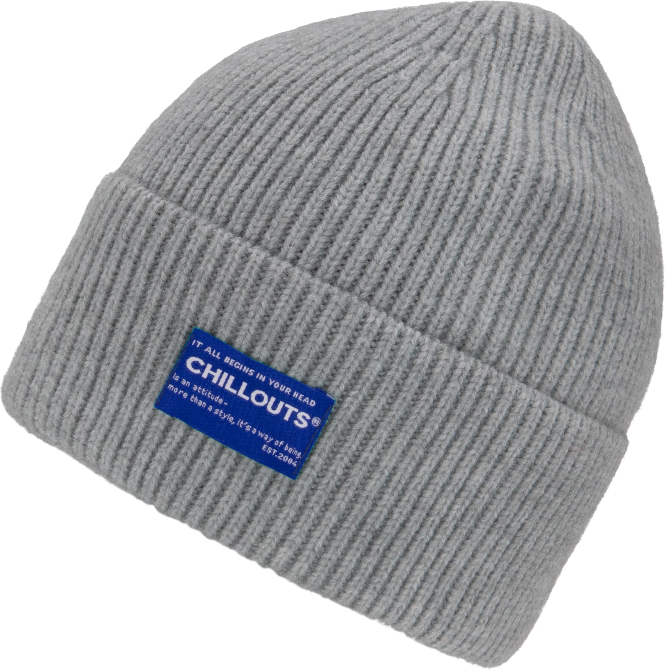 Beanie CHILLOUTS "Ruben Hat", grau, Strick, Obermaterial: 100% Polyester, Mützen Beanie, Warme und stilvolle Beanie für Herbst und Winter grau Einheitsgröße