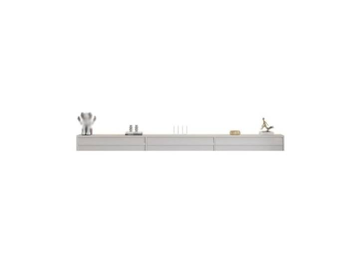 Vfs8dQ5kt Medieneinheit Schwimmender TV-Ständer mit Tür, TV-Medienkonsolenschrank(Weiß,160x24x20cm)