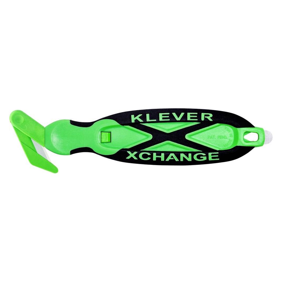 Klever KCJ-XC-30X XChange 30 Kleen Sicherheitsmesser Grün-Schwarz, 10 St. (KCJ-XC-30X)