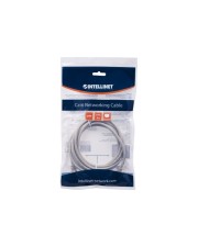 Intellinet Patch-Kabel RJ-45 M M 50 cm UTP CAT 6 gepresst glatt mit Knickschutz Grau (340427)