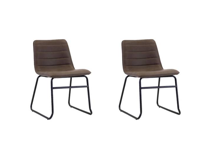 Stuhl, Taupe, 48x77x56 cm, Metall & Kunststoff, U-Form, Vintage, MID.YOU