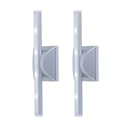 Wandleuchte Nachtlicht Wandlampe 2 Stufen Innen indirekte Beleuchtung Flurlampe Batteriebetrieben, Kunststoff, 1x LED, DxH 9x28 cm, 2er Set